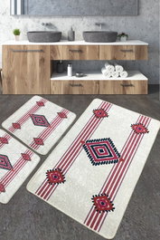 Mijölnir Juego de alfombrillas de baño de 3 piezas Multicolor Meore